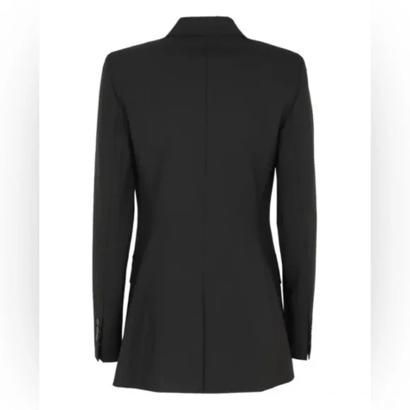 Theory Double Breasted Tailor Black Good Wool Blazer Classic Jacket Sz 0 NEW